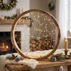 KAEMINGK Oggetti Decorativi E Illuminati|Decorazioni E Oggetti Natalizi-Anello luminoso a pile 97 LED (D32 cm) Astro in Bianco caldo