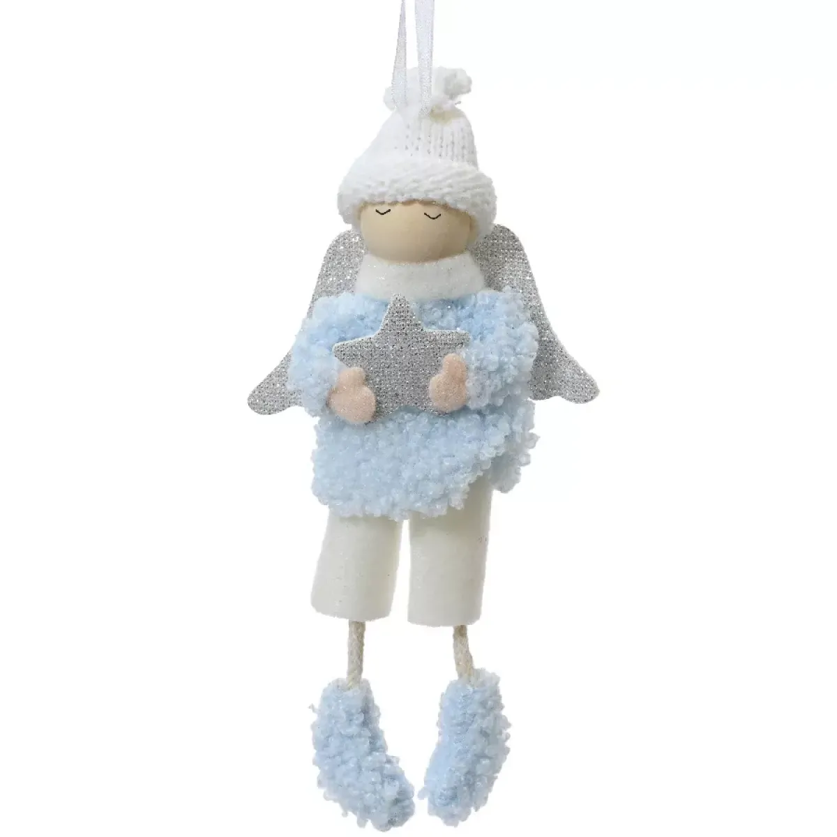 KAEMINGK Addobbi Natalizi-Angelo da appendere (H16 cm) Piccolo Ragazzo stellato