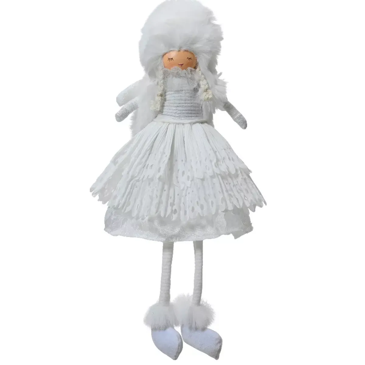 KAEMINGK Babbo Natale Animali E Personaggi-Angelo di Natale con gambe flessibili (H53 cm) Signorina Inverno