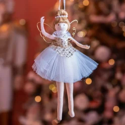KAEMINGK Addobbi Natalizi-Angelo di Natale da appendere (H20 cm) Ballerina Dorata