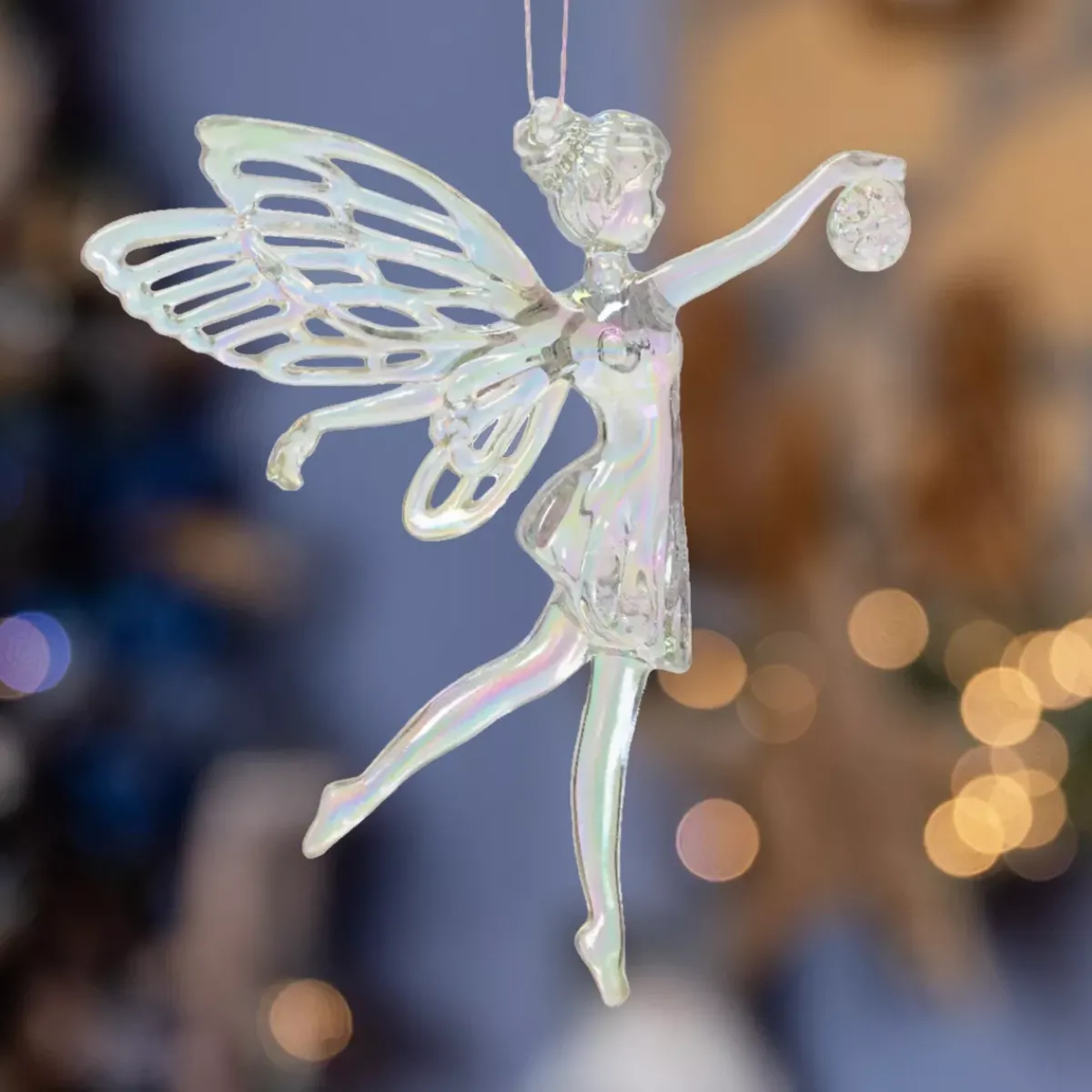 KAEMINGK Addobbi Natalizi-Angelo di Natale da appendere (H11 cm) Féerie iridescente