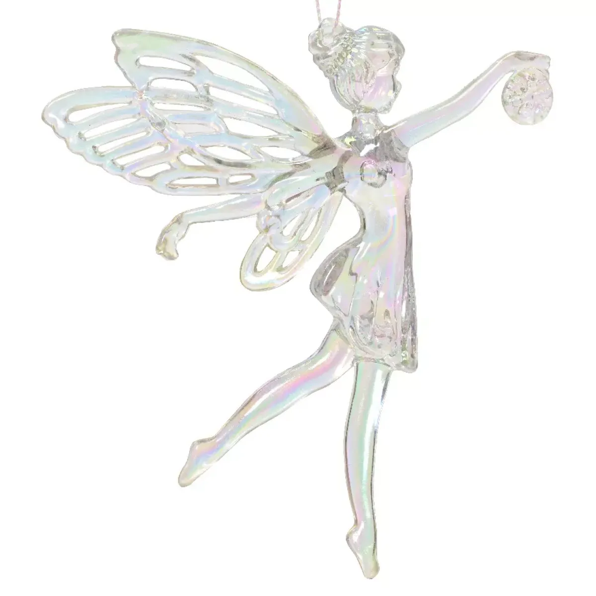 KAEMINGK Addobbi Natalizi-Angelo di Natale da appendere (H11 cm) Féerie iridescente