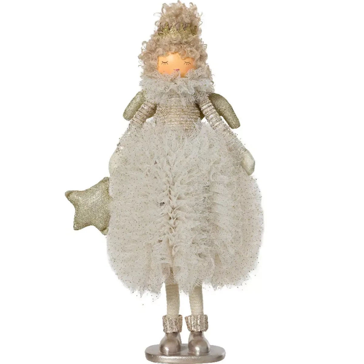 KAEMINGK Babbo Natale Animali E Personaggi-Angelo di Natale in piedi (H43 cm) Stella scandinava Dorata