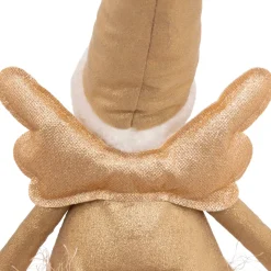 JJA Oggetti Decorativi E Illuminati|Babbo Natale Animali E Personaggi-Angelo di Natale luminoso con pile (H95 cm) Fata luna telescopica Dorata