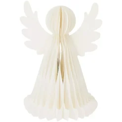 KOOPMAN Oggetti Decorativi E Illuminati-Angelo luminoso con pile 6 LED (H38 cm) Carta chiusura magnetica