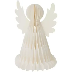 KOOPMAN Oggetti Decorativi E Illuminati-Angelo luminoso con pile 6 LED (H50 cm) Carta con chiusura magnetica