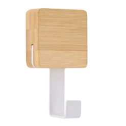 TENDANCE Contenitori Bagno-Appendiabiti adesivo quadrato gancio singolo 3M Bambù
