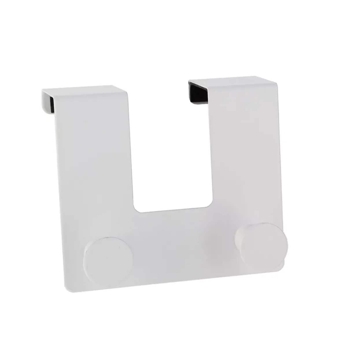 TENDANCE Contenitori Bagno-Appendiabiti per porta metallo 2 ganci (H10 cm)