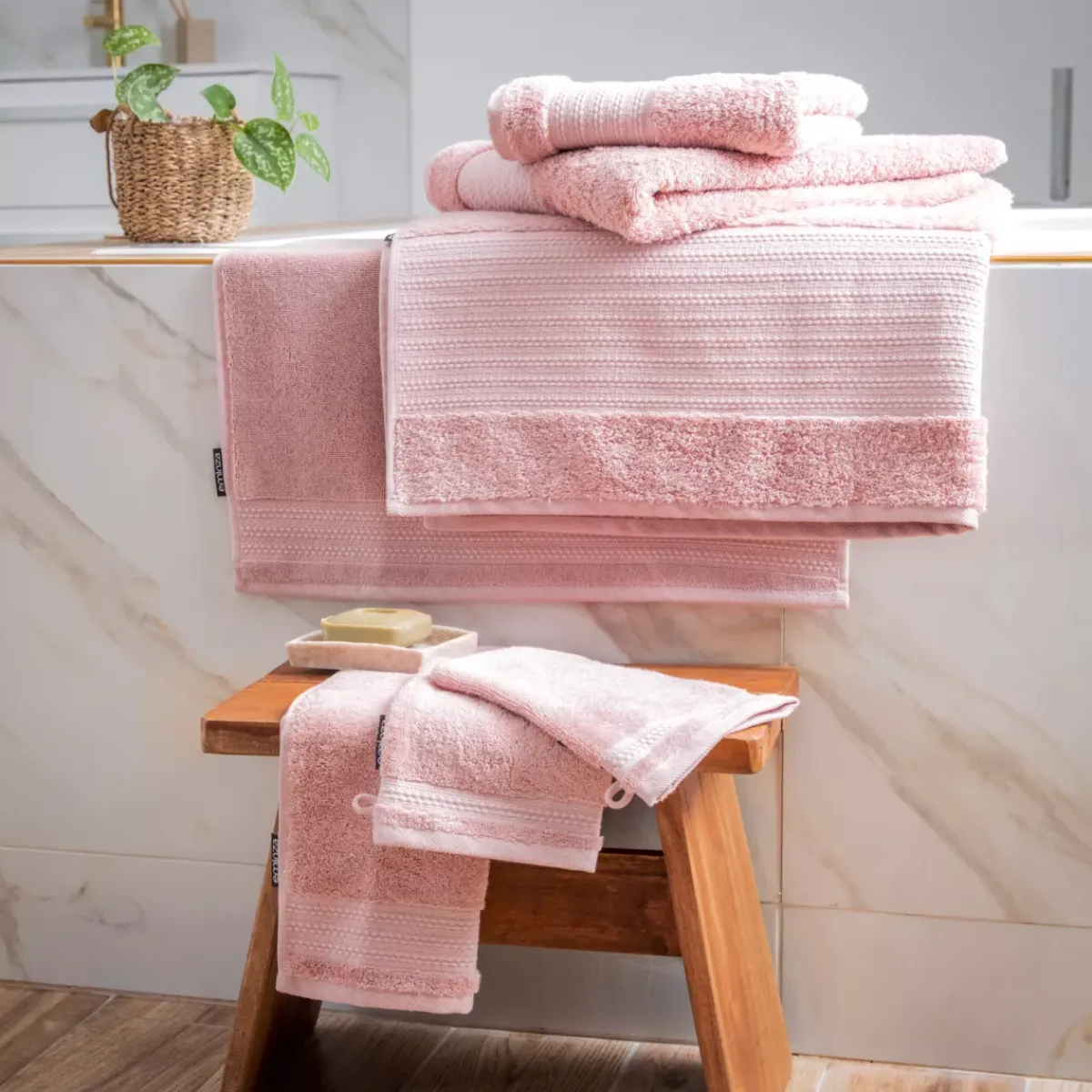 EMINZA Biancheria Bagno|Asciugamani Bagno-Asciugamano bagno cotone bio (30 x 50 cm) Méline