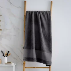 EMINZA Biancheria Bagno|Asciugamani Bagno-Asciugamano bagno cotone bio (70 x 130 cm) Méline Grigio tempesta