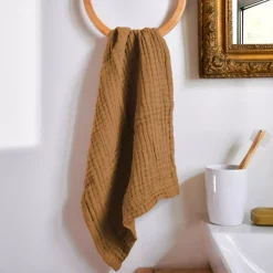 EMINZA Biancheria Bagno|Asciugamani Bagno-Asciugamano da bagno di garza di cotone (30 x 50 cm) Gaia