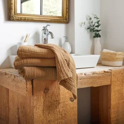 EMINZA Biancheria Bagno|Asciugamani Bagno-Asciugamano da bagno in garza di cotone (70 x 130 cm) Gaia