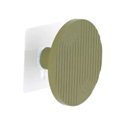 TENDANCE Contenitori Bagno-Attaccapanni adesivo in bambù (8 cm) Boho-chic oliva
