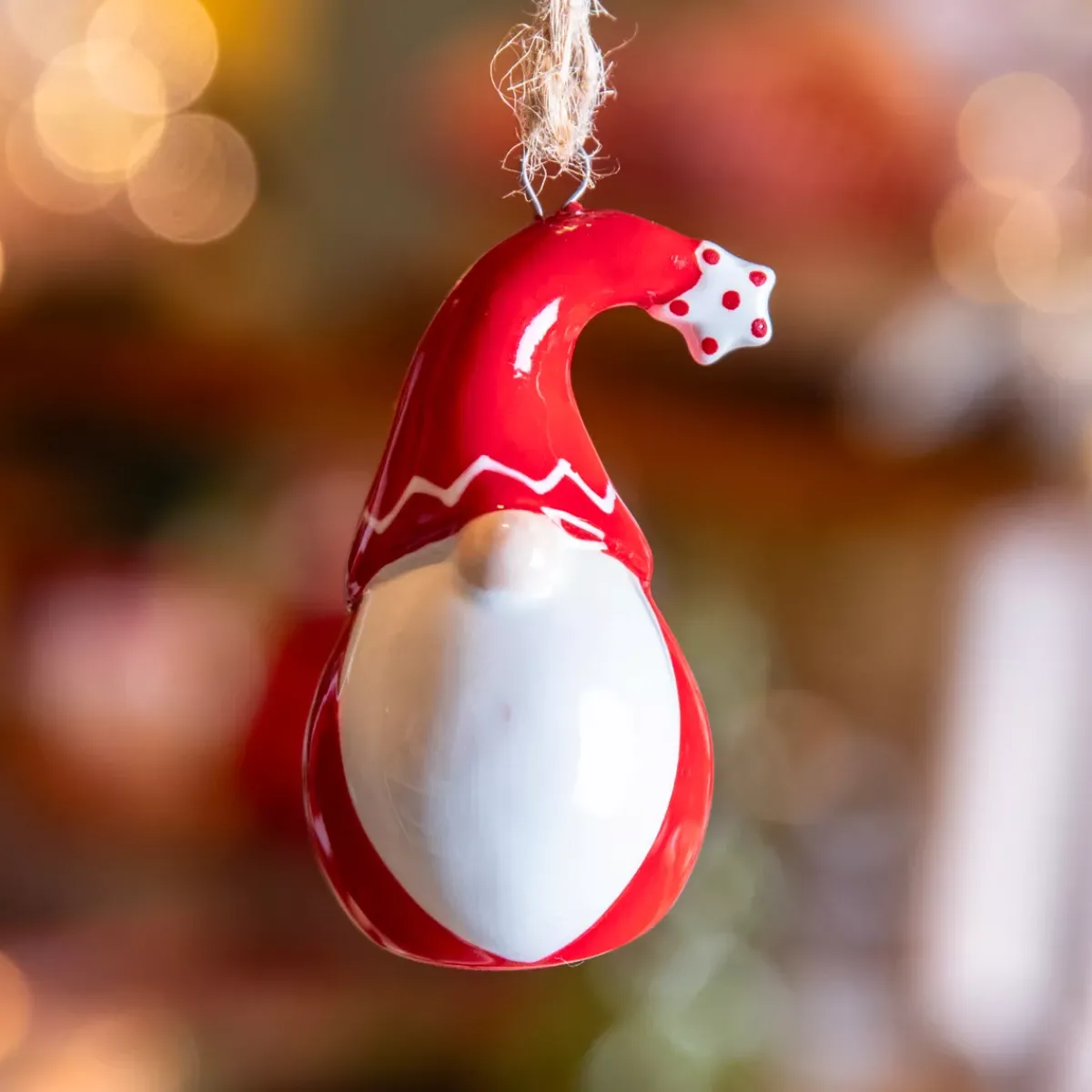 KAEMINGK Addobbi Natalizi-Babbo Natale da appendere (H6 cm) Dolomite e bianco