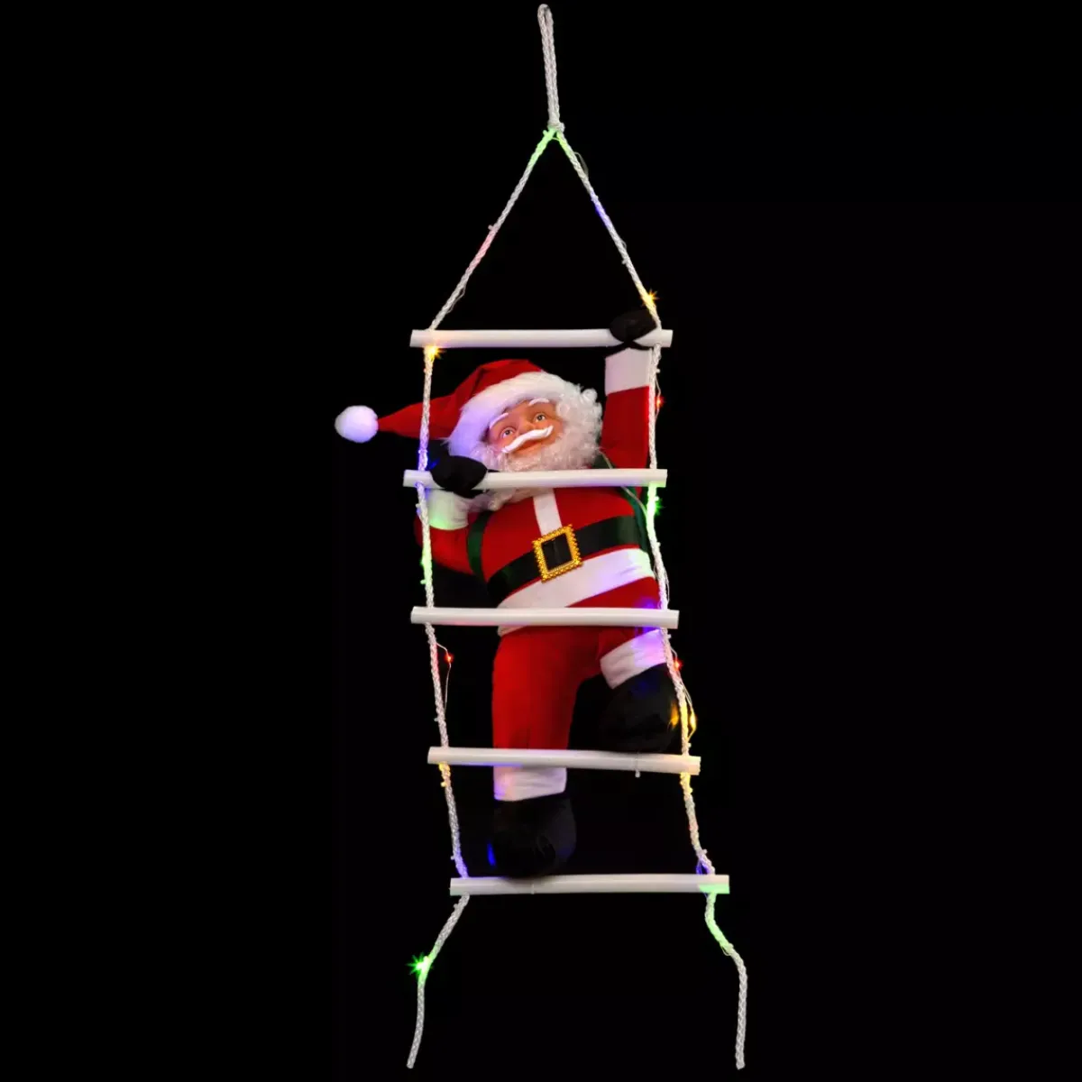 Feeric Lights & Christmas Oggetti Decorativi E Illuminati|Babbo Natale Animali E Personaggi-Babbo Natale luminoso a pile Otto 30 LED