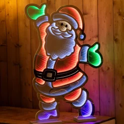 KAEMINGK Decorazioni E Oggetti Natalizi|Oggetti Decorativi E Illuminati-Babbo Natale luminoso 891 LED (H120 cm) Infinity Bianco freddo/