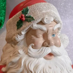EMINZA Babbo Natale Animali E Personaggi|Personaggi E Oggetti Grande Dimensione-Babbo Natale tradizionale Gigante (H137 cm) Klaus seduto e i regali