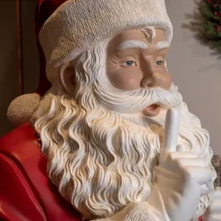 EMINZA Babbo Natale Animali E Personaggi|Personaggi E Oggetti Grande Dimensione-Babbo Natale Tradizionale Gigante (H182 cm) Klaus silenzio sto arrivando