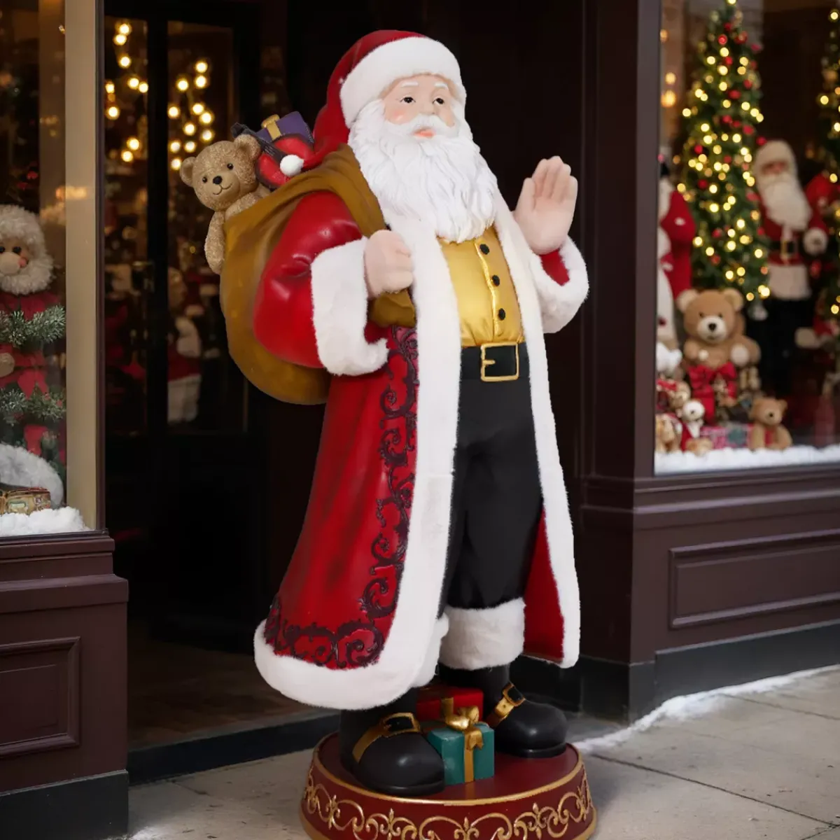 EMINZA Babbo Natale Animali E Personaggi|Personaggi E Oggetti Grande Dimensione-Babbo Natale tradizionale Gigante (H170 cm) Giro di regali
