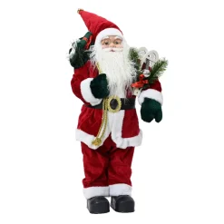 KAEMINGK Babbo Natale Animali E Personaggi-Babbo Natale tradizionale (H45 cm) Emile in racchetta