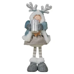 JJA Oggetti Decorativi E Illuminati|Babbo Natale Animali E Personaggi-Bambola luminosa in piedi (H34 cm) Alice e candela