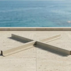 MOBELLIA Base E Accessori-Base a croce per ombrellone Elyra Champagne