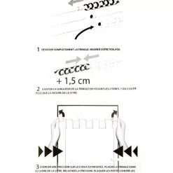 Bastone per tenda Fix'vit regolabile (50 a 80 cm) Bianco