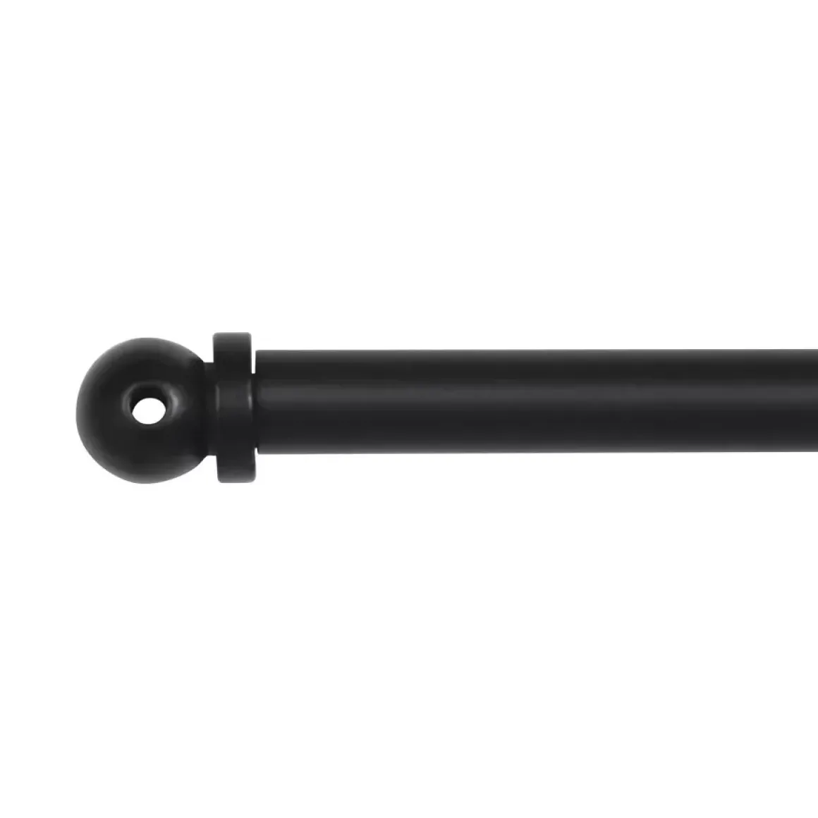 Bastone per tende leggere estensibile rotondo (L40 - 60 cm /D7 mm) Pietro Nero opaco.