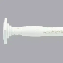 Bastone tenda autobloccante estensibile (L110 - L200 cm / Ø22 mm) Quadrato Bianco