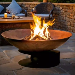 #N/A Braciere-Braciere per esterno (D58 x Alt 50 cm) Flambo scuro antico