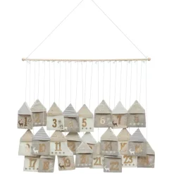 JJA Decorazioni E Oggetti Natalizi-Calendario dell'Avvento da appendere (90 x 70 cm) Casette di Natale