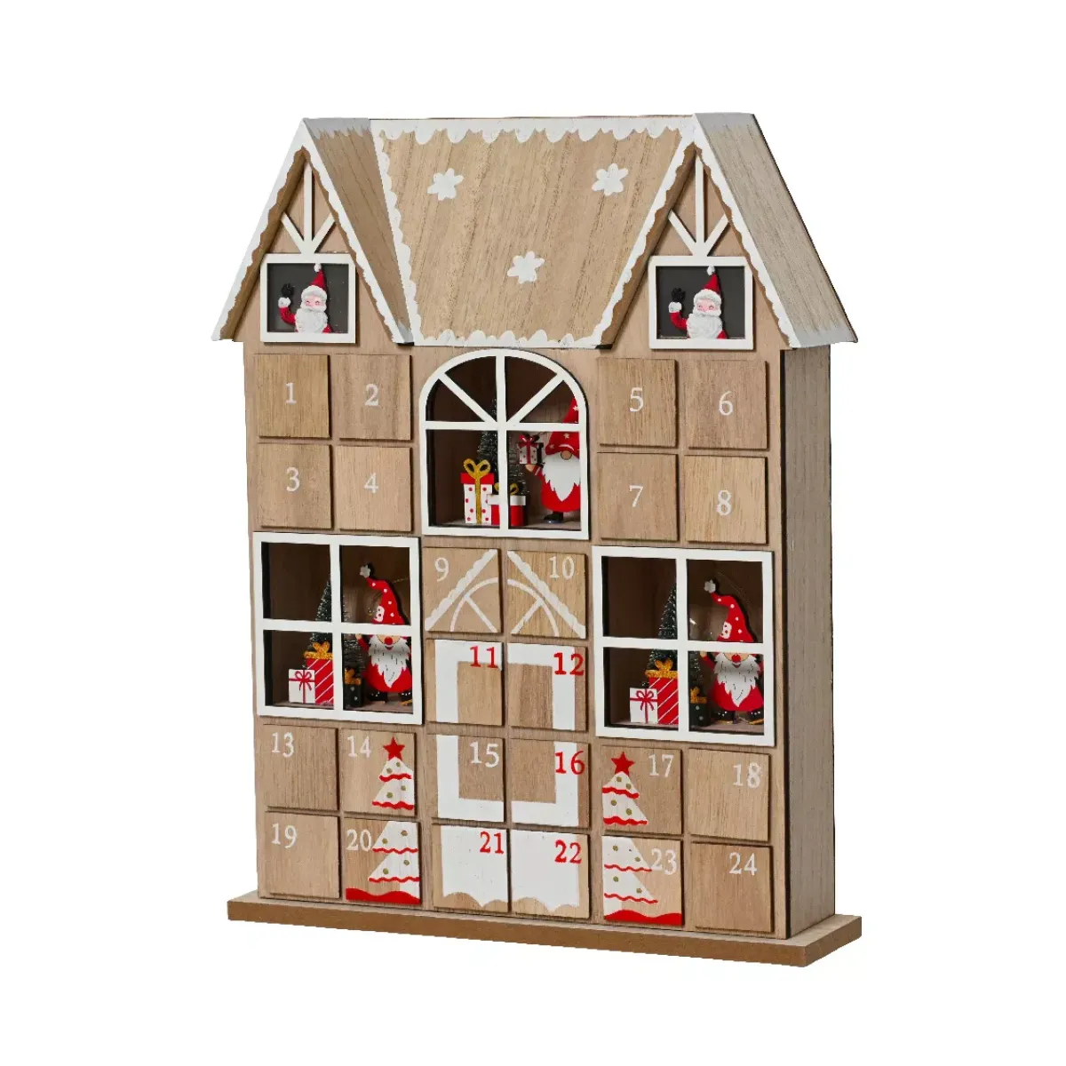 KAEMINGK Decorazioni E Oggetti Natalizi-Calendario dell'Avvento da riempire (H37 cm) Casa di Babbo Natale