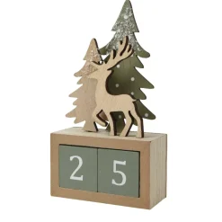KAEMINGK Decorazioni E Oggetti Natalizi-Calendario dell'Avvento in cubi di legno (H18 cm) Cervo