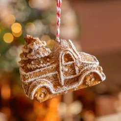 KAEMINGK Addobbi Natalizi-Camioncino di Natale da appendere (H7 cm) Pan di zenzero goloso