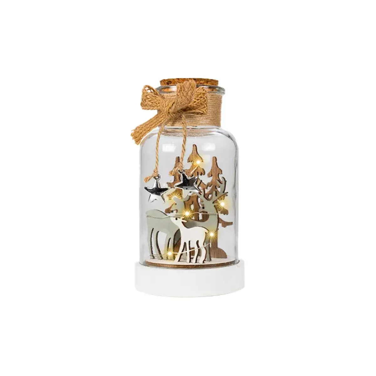 BLACHERE Decorazioni E Oggetti Natalizi-Campana luminosa a pile con 10 LED (H17 cm) Magia di Natale
