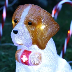 Feeric Lights & Christmas Oggetti Decorativi E Illuminati-Cane luminoso Saint Bernard 40 LED