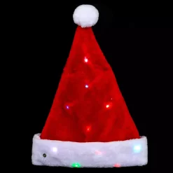 Feeric Lights & Christmas Calza E Berretto E Vestito Di Natale-Cappello di Babbo Natale luminoso per adulti