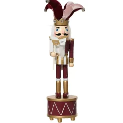KAEMINGK Babbo Natale Animali E Personaggi-Carillon (H30 cm) Schiaccianoci Arlecchino Vino
