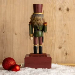 KAEMINGK Babbo Natale Animali E Personaggi-Carillon schiaccianoci (30 cm) Timothé la regalità Verde e