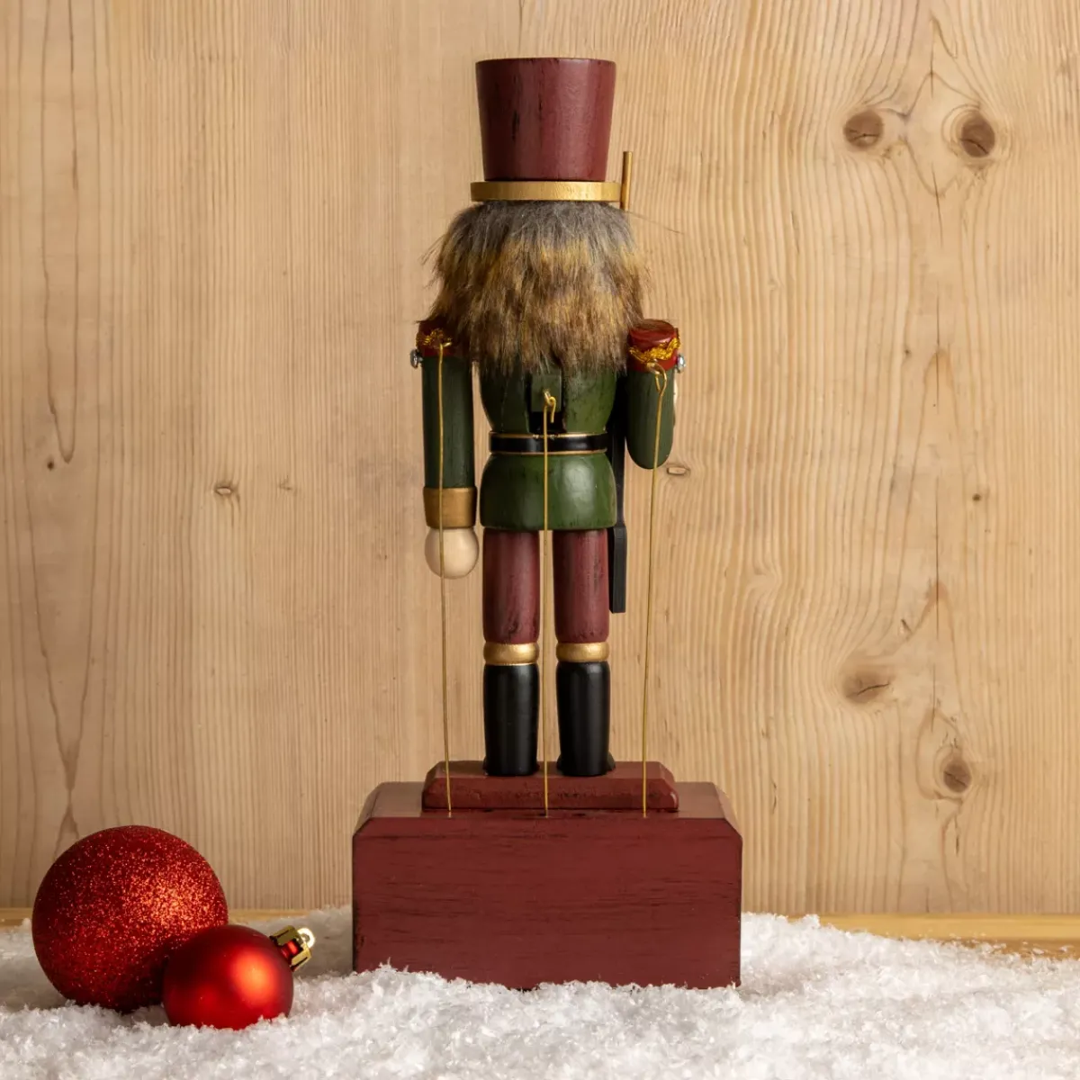 KAEMINGK Babbo Natale Animali E Personaggi-Carillon schiaccianoci (30 cm) Timothé la regalità Verde e