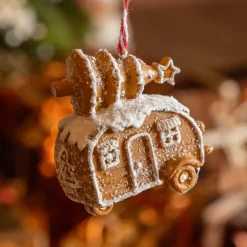 KAEMINGK Addobbi Natalizi-Carovana di Natale da appendere (H7 cm) Pan di zenzero goloso