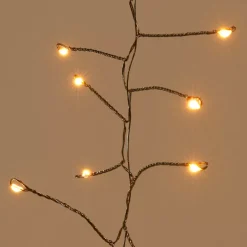 KAEMINGK Ghirlande Di Luci-Cascata luminosa 1 m 600 Micro LED cavo nero 6 Discese Bianco caldo dorato
