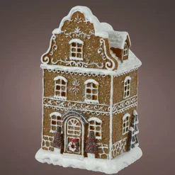 KAEMINGK Villaggio Di Natale Luminoso-Casetta del villaggio a pile (H20 cm) Dolcezza pan di spezie