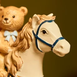 KAEMINGK Decorazioni E Oggetti Natalizi-Cavallo a Dondolo (H20 cm) Fata e Orsetto di Natale