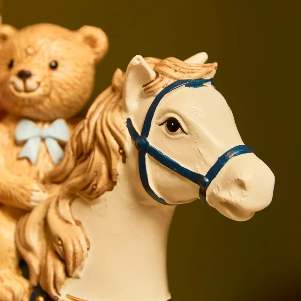 KAEMINGK Decorazioni E Oggetti Natalizi-Cavallo a Dondolo (H20 cm) Fata e Orsetto di Natale