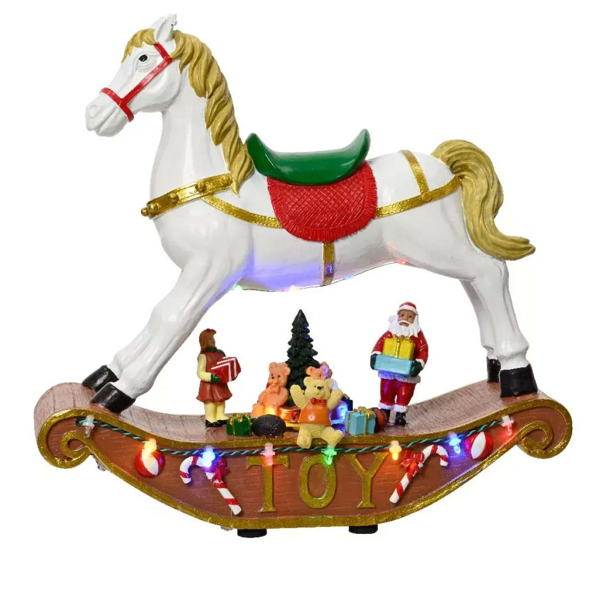 KAEMINGK Decorazioni E Oggetti Natalizi|Oggetti Decorativi E Illuminati-Cavallo a dondolo luminoso a pile 14 LED (H27 cm) Magia