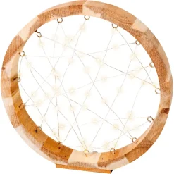 KAEMINGK Decorazioni E Oggetti Natalizi|Oggetti Decorativi E Illuminati-Cerchio luminoso a pile 60 LED (D24 cm) Astro in Bianco caldo