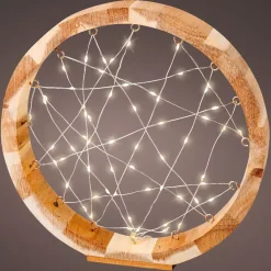 KAEMINGK Decorazioni E Oggetti Natalizi|Oggetti Decorativi E Illuminati-Cerchio luminoso a pile 60 LED (D24 cm) Astro in Bianco caldo
