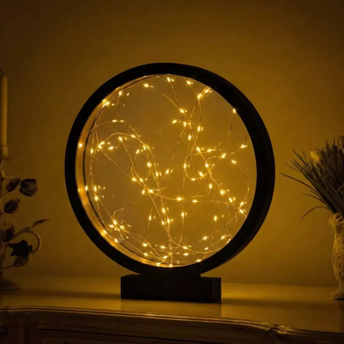 KAEMINGK Decorazioni E Oggetti Natalizi|Oggetti Decorativi E Illuminati-Cercle Eliza a pile con luci 80 LED