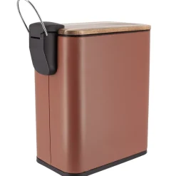 TENDANCE Accessori Bagno-Cestino da bagno metallo e acacia Season colore
